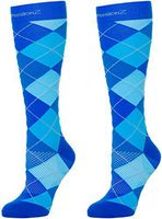 CompressionZ Compression Socks for Men & Women - 30 40 mmHg Graduated Medical Compression - Travel, Edema, Diabetics - Swelling in Feet & Legs - L, Argyle Blue