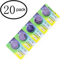 20 Pack CR2032 Button Batteries 3 Volt Lithium Coin Cell Battery for LED Lights String Fairy Lights Christmas Lights Remote Watches Jewelry LED Key Fobs Calculators and More Replacement (20 Pack)