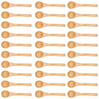 Yosoo Mini Natural Wooden Spoon Children Kids Kitchen Condiment Tool Wood 4.9inch 30pcs