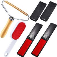 6 Pieces Fabric Lint Remover Set Include Portable Lint Remover Mini Fold-Up Lint Brushes Double-Sided Lint Static Brush for Home Car Travel Use