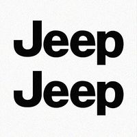 Jeep Logo Vinyl Sticker Decal - Set of Two Wrangler Grand Cherokee 4x4 Car Window Laptop Die Cut (6" inches Width)