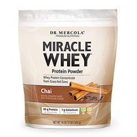 Dr. Mercola Miracle Whey Chai 1 lb (16 oz), About 11 Servings, Non GMO, Gluten Free, Soy Free