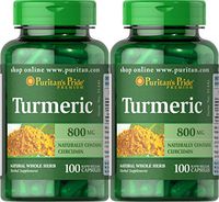 Puritan's Pride 2 Pack of Turmeric 800 mg Puritan's Pride Turmeric 800 mg-100 Capsules