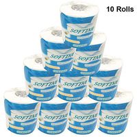 10 Rolls Toilet Tissue Paper 100% Natural Wood Pulp 3 Ply Pro Toilet Paper, White Soft Paper Towels Highly Absorbent Roll Paper Hand Towels Home Kitchen Bath Toilet Tissue Paper for Daily Use