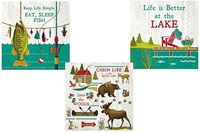 Outdoor Adventure Themed Cocktail Napkins - Bundle Includes 60 Beverage Napkins in 3 Different Designs