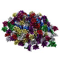 120-Count Mini Holiday Bows (1-Inch), Assorted Colors, by Iconikal