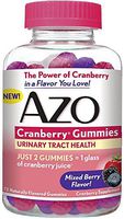 AZO Urinary Tract Health Cranberry Gummies, Mixed Berry 72 ea (Pack of 3)