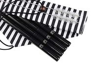 4 Pcs 8.5” Reusable Boba Straws & Smoothie Straws - Black Color with Angled Tips, 0.5” MB Modern Wide Stainless Steel Straws, Metal Straws for Bubble Tea, Milkshakes, Metal Straw Boba, Dishwasher Safe