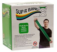 FEI 10-6323 Sup-R Latex Free Exercise Band Roll, Medium, 50 yd. Length, Green