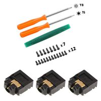 Onyehn 3-Pack Replacement Headphone Jack Plug Port 3.5mm Headset Connector Port Socket with Screw Repair kit for Xbox ONE Wireless Controller