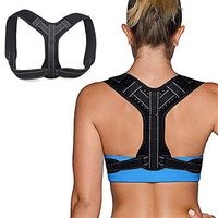 Monkibag-HE Posture Aligner Posture Corrector for Women & Men Under Clothes Effective and Adjustable Shoulder Belt for Slouching & Hunching Upper Back Brace Physical Therapy Posture Support