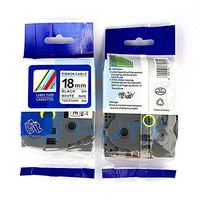 IDIK 1PK Black on White Flexible ID Cable and Wire Label Tape Compatible for Brother P-Touch TZe-FX241 TZ FX241 Tze FX241(18mm x 8m)