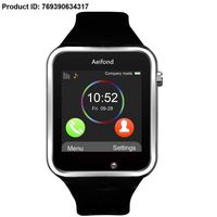 Sazooy Smart Watch, Bluetooth Touchscreen Smart Wrist Watch Smartwatch Phone Fitness Tracker with SIM SD Card Slot Camera Pedometer Compatible iOS iPhone Android Samsung for Women Kids Men (Silver)