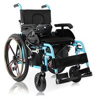 Electric Wheelchair Power Mobility Wheelchair Hybrid Manual and Power Chair Folding Carry Portable Motorized Wheelchairs for Disabled