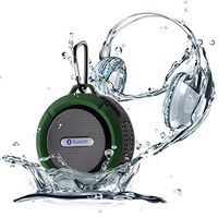 IPX4 Waterproof Bluetooth Speaker Hands free Built-in Microphone, Deep Bass,Suction Cup,TF Card,Sound Powerful for Shower and Pool. Compatible with iPhone iPad Android.