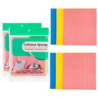 Startoys Victom Dishcloth Cellulose Sponge Cloths - Bulk 6 Pcs of Eco-Friendly No Odor Reusable Cleaning Cloths for Kitchen - Absorbent Dish Cloth Hand Towel