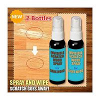 Weisfe78 2PCS Wood Scratch Remover Set Instant Fix Waterproof Anti-Fading Wood Scratch Repair Paint Spray for Wooden Table Bed Floor (20ML/ PC)