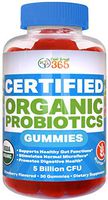 Feel Great 365 USDA Organic 5 Billion CFU Probiotic Pectin Gummies (15 Day) | Clinically Proven Probiotic B. Subtilis DE111 |Supports Gut, Regularity & Immune Health* | Strawberry Flavor