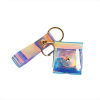 ErYao Case for Airpods Pro Cute Clear Case Cover Bright Color Pouch Cover for Airpods Pro with Key Chain, Orange Green Rainbow (Rainbow)