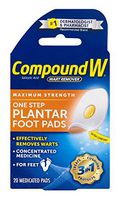 Compound W Maximum Stregth One Step Plantar Foot Pads,20 Count (Pack of 1)