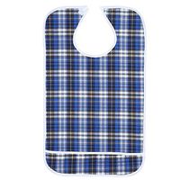 Adult Bib, 3Colors Waterproof Mealtime Bib Washable Dinning Aid Clothes Protector for Men, Women, Elderly (Blue)