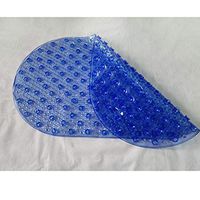 GHHZZQ 2 Pieces Bathtub Mat Non-Slip Suction Cup Water Droplets PVC Foot Pad Kitchen Hotels Bathroom Rugs, 2 Colors, 70x40cm (Color : Blue, Size : 70x40cm)