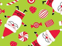 Holiday Kids - Peppermint Santa 18"x833' Gift Wrap Full Ream Roll (1 roll) - Wraps -M4247F18