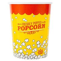32 oz. Popcorn Bucket Cup, Yellow Red Retro Style (50 Buckets) by - Carnival King