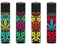 Clipper Marijuana Hemp Pop Leaves Refillable Lighters Lot of 4