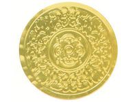 Pack Of 500, 2" Diameter Large Solid Gold Medallion Embossed Round Foil Seals Made In USA for weddings, Christmas & Valentine's Day gifts & cards