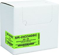 Aluf Plastics SR-243308C SR High Density Star Seal Roll Bag, 12-16 Gallon Capacity, 31" Length x 24" Width, 17 lbs Max Load, Clear (Case of 1000)