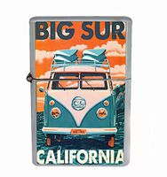 Customized Collectables Big Sur Cali Van Surfing Flip Top Oil Cigarette Lighter