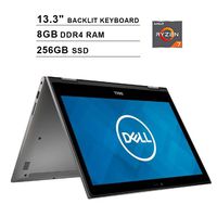 2020 Newest Dell Inspiron 13 7000 2-in-1 13.3 Inch Touchscreen FHD 1080p Laptop (AMD 4-Cores Ryzen 7 2700U up to 3.8 GHz, 8GB DDR4 RAM, 256GB SSD, AMD Radeon RX Vega 10, Backlit KB, Windows 10)