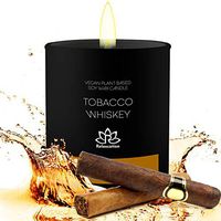 Natural Soy Wax Candle in Glass Jar | Candle with aromas (Tobacco & Whiskey)