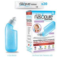 Dr. Hana’s Nasopure “The Nicer Neti Pot" for Kids | Little Squirt Kit | 4 Ounce Bottle with 20 Buffered Salt Packets | Nasal Irrigation for Natural Allergy Relief