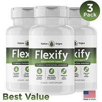 FLEXIFY - Glucosamine with Chondroitin Turmeric MSM Boswellia D3 & Ginger Root - Most Complete Natural Non-GMO Joint Pain Relief Supplement (3 Pack)
