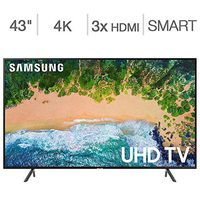SAMSUNG NU7100 4K UHD Smart LED TV, 43" (Renewed)