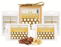 Aira Soy Wax Melt - Organic, Vegan, Kosher, Scented Soy Wax Cubes w/Essential Oil Blends - No Chemical 100% Soy Tart for Electric/Tealight Melters - Hand-Poured Soy Tarts - Banana Nut Bread - 4 Pack