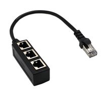 RJ45 Ethernet Splitter Cable, Burkemany RJ45 1 Male to 3 X Female Port LAN Ethernet Network Splitter Adapter Cable Suitable Super 5 Ethernet, Category 5e Ethernet, Category 6 Ethernet
