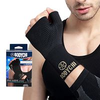 BODYCHI Wrist Brace Compression Support Sleeve for Left and Right Hand, Large