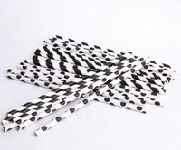 Package of 48 Old Fashion Look Paper Straws From the David Tutera Bridal Collection in Stripe and Polka Dot Pattern