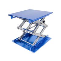 Wisamic Lab Jack 8x8 inch, Aluminium Laboratory Scissor Jack Lift Table, Overall Height 12.2 inch, Loading Bearing 33lbs, Oxide Lab Lifting Platform Stand