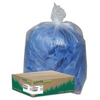 Earthsense RNW4015C Clear Recycled Can Liners, 31-33gal, 1.25mil, Clear, 100/Carton