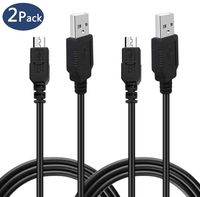 2 Pack 3.2ft USB Power Charger Cable Data Charging Cord for TI-84 Plus CE/ Plus C, TI Nspire CX/ CX CAS Texas Instruments Graphing Calculators, PS3 Controller and More - Type A to Mini B USB Cable