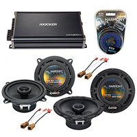 Compatible with Nissan Frontier 1998-2004 OEM Speaker Upgrade Harmony R65 R5 & CXA300.4 Amp (Renewed)
