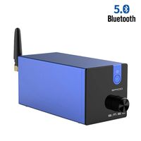 SMSL SA100 Bluetooth 5.0 Amplifier 50W x 50W Power 2 Channel Stereo Audio Amplifier Treble Bass Desktop Amp (Blue)