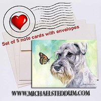 Michael Steddum Schnauzer Discovery Note Card Set