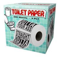 Novelty Straight Outta Your Ass Design Toilet Paper Roll Tissue Prank Joke Gag Gift