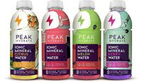 Peak Hydrate Ionic Mineral Water/Replenishes Vital Minerals/Naturally Energizes/High Absorption Formula - 12 Bottles (Variety Pack)