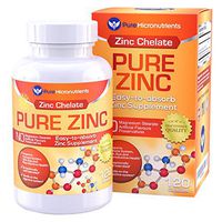 Pure Zinc Supplement, Natural Zinc Glycinate Supplements, (Chelated) 25mg, 120 - Pure Micronutrients